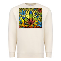 Sandshell stained glass weed Premium Sweatshirt - TumblerDesignByShophia