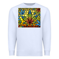 Stained Glass Weed Premium Sweatshirt | Teevron