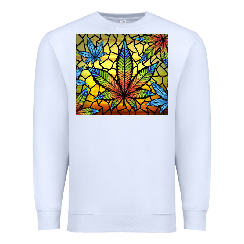 Stained Glass Weed Premium Sweatshirt by TumblerDesignByShophia | Teevron