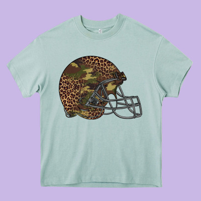 American Football Helmet Heavy Core Tee Designed By Barkaloodesign