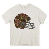 Cream American football helmet Heavy Core Tee - BarkalooDesign