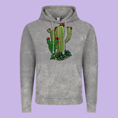 Cactus Vintage Hoodie Designed By Jasminsmagicworld