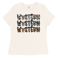 Bone western western western Ladies Tee - CowhideDigitalArt