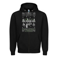 Black Merry Christmas Zipper Hoodie - Bettercallsaul