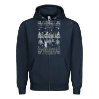 Navy Merry Christmas Zipper Hoodie - Bettercallsaul