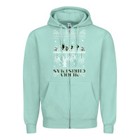 Seafoam Merry Christmas Zipper Hoodie - Bettercallsaul