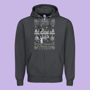 Merry Christmas Zipper Hoodie Designed By Bettercallsaul