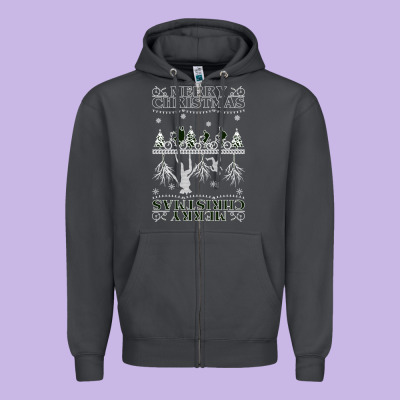 Merry Christmas Zipper Hoodie Designed By Bettercallsaul