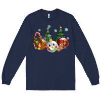 Navy christmas Long Sleeve Tee - MaliasSmallBusiness