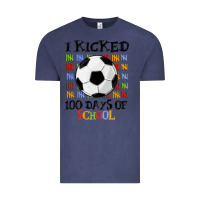 Vintage Denim i kicked 100 days of school Vintage Tee - MaliasSmallBusiness