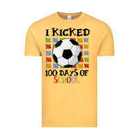 Vintage Mustard i kicked 100 days of school Vintage Tee - MaliasSmallBusiness