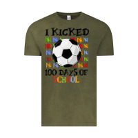 Vintage Olive i kicked 100 days of school Vintage Tee - MaliasSmallBusiness