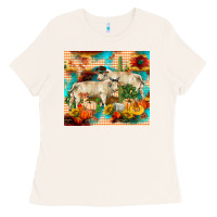 Bone fall charolais bulls Ladies Tee - RanaPortraitStore
