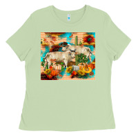 Matcha fall charolais bulls Ladies Tee - RanaPortraitStore