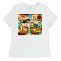 White fall charolais bulls Ladies Tee - RanaPortraitStore