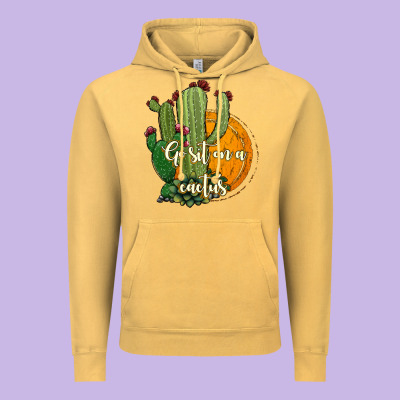 Cactus Go Sit On A Cactus Vintage Hoodie Designed By Jasminsmagicworld