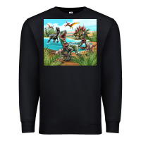 Black dinosaurs Premium Sweatshirt - TumblerDesignByShophia