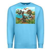 Ocean Blue dinosaurs Premium Sweatshirt - TumblerDesignByShophia