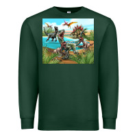 Sports Green dinosaurs Premium Sweatshirt - TumblerDesignByShophia