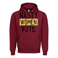Burgundy Nasty Women Vote Zipper Hoodie - Bettercallsaul