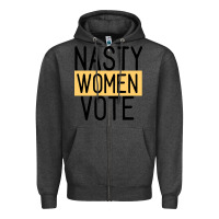 Charcoal Heather Nasty Women Vote Zipper Hoodie - Bettercallsaul