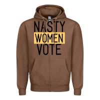 Chestnut Nasty Women Vote Zipper Hoodie - Bettercallsaul