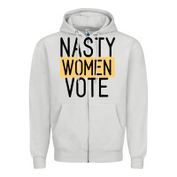 Dove Grey Nasty Women Vote Zipper Hoodie - Bettercallsaul