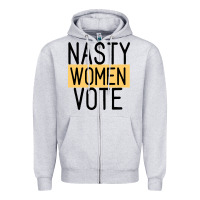 Heather Grey Nasty Women Vote Zipper Hoodie - Bettercallsaul