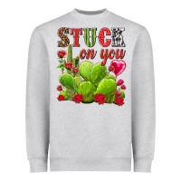 Heather Grey stuck on you Heavyweight Sweatshirt - NancyCooperArtShop
