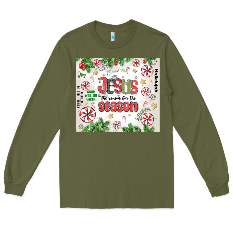 Christian Christmas  Jesus The Reason Long Sleeve Tee by MaliasSmallBusiness | Teevron