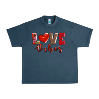 Midnight Navy love vibes Urban Heavy Tee - AdoDesignShop
