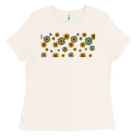 Sunflowers And Turquoise 16oz Libbey Glass Ladies Tee | Teevron