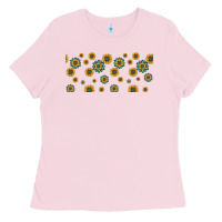 Bubblegum Pink sunflowers and turquoise 16oz libbey glass Ladies Tee - HRA Design Shop