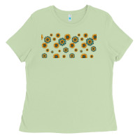 Matcha sunflowers and turquoise 16oz libbey glass Ladies Tee - HRA Design Shop