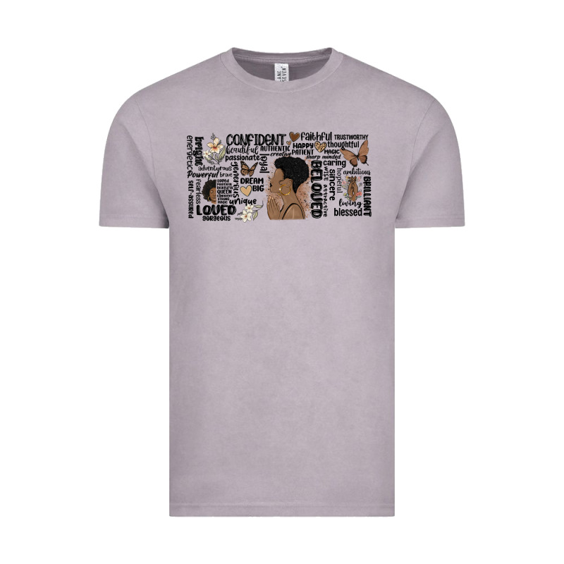 Black Woman Confident Vintage Tee by MaliasSmallBusiness | Teevron
