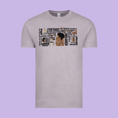 Black Woman Confident Vintage Tee Designed By Maliassmallbusiness