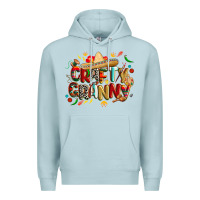 Blue Mist Cinco de mayo crafty granny Premium Hoodie - CowGirlArtShop
