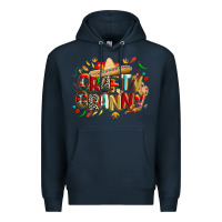 Navy Cinco de mayo crafty granny Premium Hoodie - CowGirlArtShop
