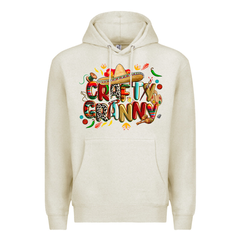 Cinco De Mayo Crafty Granny Premium Hoodie by CowGirlArtShop | Teevron
