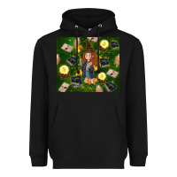 Black wizard girl with magic Heavyweight Hoodie - TumblerDesignByShophia