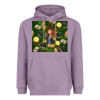 Lavender wizard girl with magic Heavyweight Hoodie - TumblerDesignByShophia