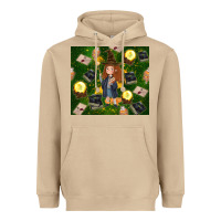 Mushroom wizard girl with magic Heavyweight Hoodie - TumblerDesignByShophia