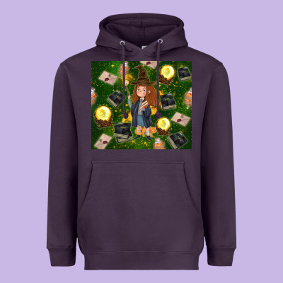 Wizard Girl With Magic Heavyweight Hoodie Designed By Tumblerdesignbyshophia