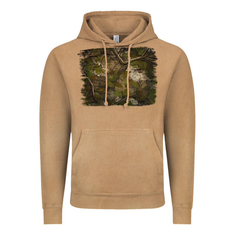 Green Hunter Camouflage Pattern Brushstroke Vintage Hoodie by Jasminsmagicworld | Teevron