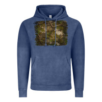 Vintage Denim green hunter camouflage pattern brushstroke Vintage Hoodie - Jasminsmagicworld