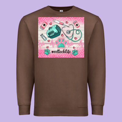 #vettechlife Premium Sweatshirt Designed By Tumblerdesignbyshophia