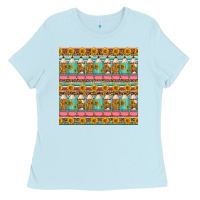 Baby Blue school teacher seamless pattern Ladies Tee - HRA Design Shop