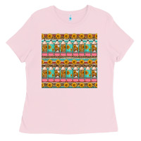 Bubblegum Pink school teacher seamless pattern Ladies Tee - HRA Design Shop