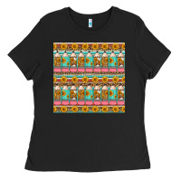 Black school teacher seamless pattern Ladies Tee - HRA Design Shop