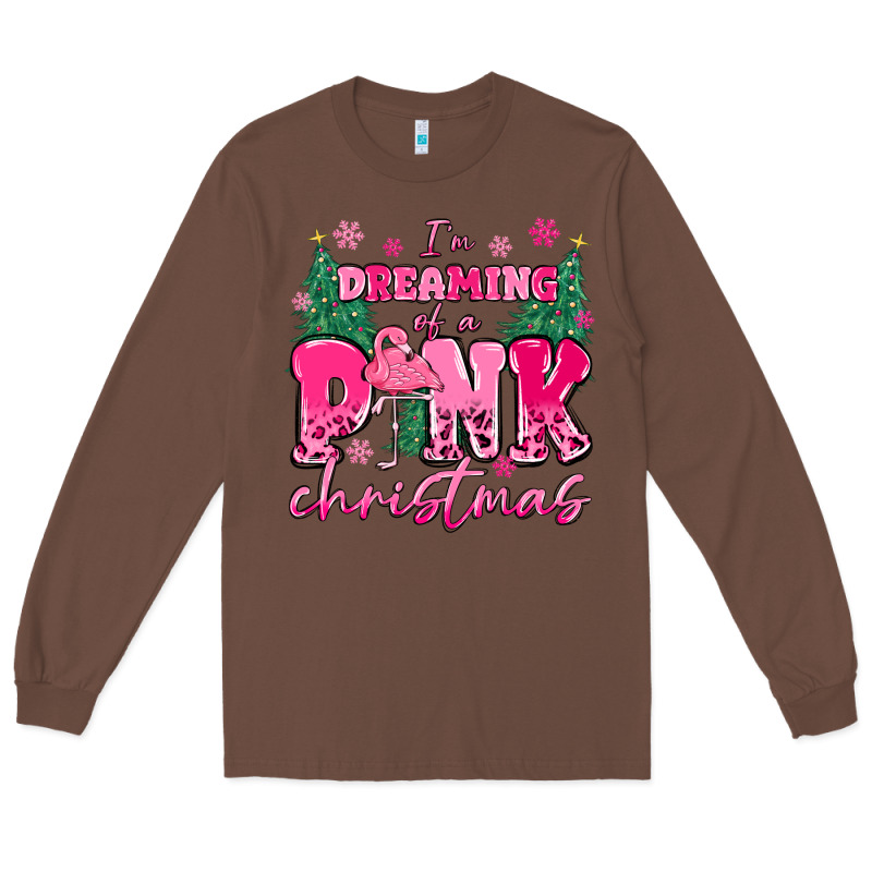 I'm Dreaming Of A Pink Christmas Flamingo Long Sleeve Tee by MaliasSmallBusiness | Teevron